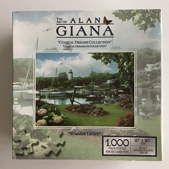 NEW Lighthouse Puzzle The Art of Alan Giana 1,000 Piece Summer Light 27” X 20” - Picture 2 of 9